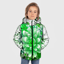 Куртка зимняя для мальчика Яркая пышная летняя зелень, цвет: 3D-светло-серый — фото 2