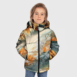 Куртка зимняя для мальчика Песчаный Космос, цвет: 3D-черный — фото 2