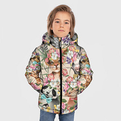 Куртка зимняя для мальчика Дикие животные паттерн, цвет: 3D-красный — фото 2