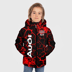 Куртка зимняя для мальчика Audi красные трещины, цвет: 3D-светло-серый — фото 2