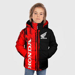 Куртка зимняя для мальчика Honda марка авто, цвет: 3D-черный — фото 2