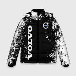 Куртка зимняя для мальчика Volvo капли и брызги красок, цвет: 3D-черный