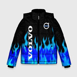 Куртка зимняя для мальчика Volvo размытый огонь, цвет: 3D-красный