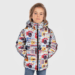 Куртка зимняя для мальчика Рок Музыкант, цвет: 3D-светло-серый — фото 2