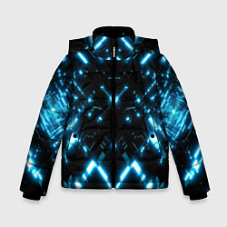 Куртка зимняя для мальчика Силуэт электронных систем, цвет: 3D-черный