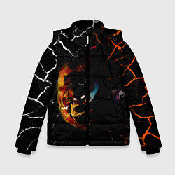 Куртка зимняя для мальчика КЛИНОК РАССЕКАЮЩИЙ ДЕМОНОВ Зеницу Агацума, цвет: 3D-красный