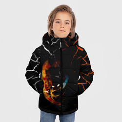 Куртка зимняя для мальчика КЛИНОК РАССЕКАЮЩИЙ ДЕМОНОВ Зеницу Агацума, цвет: 3D-красный — фото 2