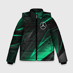 Куртка зимняя для мальчика MERCEDES-BENZ AMG NEON STRIPES PETRONAS, цвет: 3D-черный