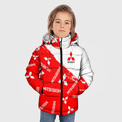 Куртка зимняя для мальчика Mitsubishi Паттерн, цвет: 3D-светло-серый — фото 2