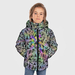 Куртка зимняя для мальчика Психоделические мухи, цвет: 3D-светло-серый — фото 2