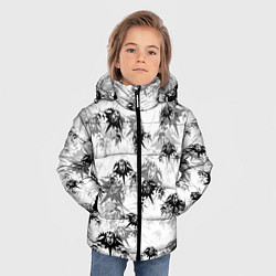 Куртка зимняя для мальчика Король и шут Лого Паттерн, цвет: 3D-светло-серый — фото 2
