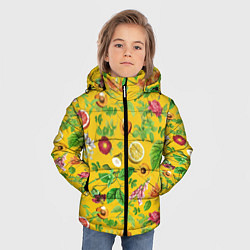 Куртка зимняя для мальчика Фрукты, лето, цвет: 3D-красный — фото 2