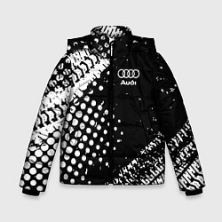 Куртка зимняя для мальчика Ауди audi шины, цвет: 3D-черный