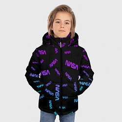 Куртка зимняя для мальчика NASA NEON PATTERN, цвет: 3D-черный — фото 2