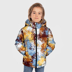 Куртка зимняя для мальчика Камуфляж Василиск Капель, цвет: 3D-красный — фото 2