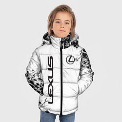 Куртка зимняя для мальчика Lexus texture Трещины, цвет: 3D-черный — фото 2