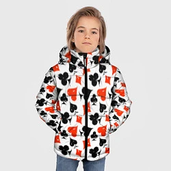 Куртка зимняя для мальчика Пика, Черва, Крестя, Бубна, цвет: 3D-красный — фото 2