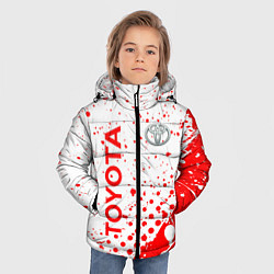 Куртка зимняя для мальчика Toyota брызги, цвет: 3D-красный — фото 2