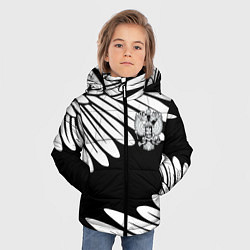 Куртка зимняя для мальчика КРЫЛЬЯ СВОБОДЫ ГЕРБ РОССИИ, цвет: 3D-черный — фото 2