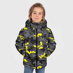 Куртка зимняя для мальчика Камуфляж Серо-Чёрный, цвет: 3D-светло-серый — фото 2