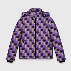 Куртка зимняя для мальчика Свидетель из Фрязино фиолетовый, цвет: 3D-светло-серый