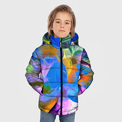 Куртка зимняя для мальчика Цветочный узор Summer, цвет: 3D-светло-серый — фото 2