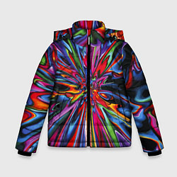 Куртка зимняя для мальчика Color pattern Impressionism, цвет: 3D-светло-серый