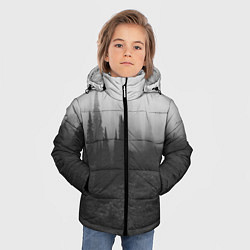 Куртка зимняя для мальчика Туманный лес - туман, цвет: 3D-светло-серый — фото 2