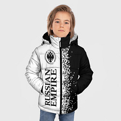 Куртка зимняя для мальчика РОССИЙСКАЯ ИМПЕРИЯ - ГЕРБ Краска 3, цвет: 3D-черный — фото 2