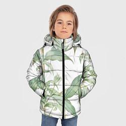 Куртка зимняя для мальчика Цветы Яркая Листва, цвет: 3D-черный — фото 2