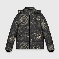 Зимняя куртка для мальчика Небесные тела, созвездия, солнце, космос, мистика