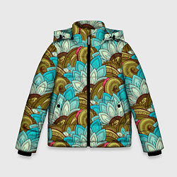 Зимняя куртка для мальчика Абстрактные лепестки цветов