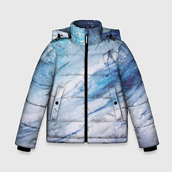 Куртка зимняя для мальчика Противостояние волне, цвет: 3D-светло-серый