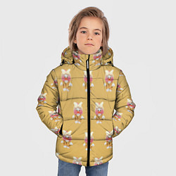 Куртка зимняя для мальчика Уточка lalafanfan паттерн на оранжевом, цвет: 3D-красный — фото 2
