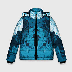 Куртка зимняя для мальчика Абстрактный графический узор Abstraction, цвет: 3D-черный
