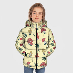 Куртка зимняя для мальчика Mushroom, грибы- грибочки, цвет: 3D-черный — фото 2