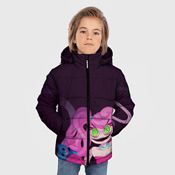 Куртка зимняя для мальчика Мама длинные ноги Хагги Ваги, цвет: 3D-черный — фото 2