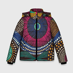 Куртка зимняя для мальчика Африка Орнамент, цвет: 3D-светло-серый