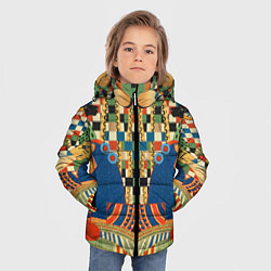 Куртка зимняя для мальчика Египетский орнамент, цвет: 3D-светло-серый — фото 2