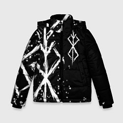 Куртка зимняя для мальчика КЛЕЙМО ЖЕРТВЫ - БЕРСЕРК, цвет: 3D-светло-серый