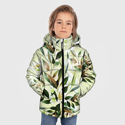 Куртка зимняя для мальчика Цветы Липовый Сад, цвет: 3D-красный — фото 2