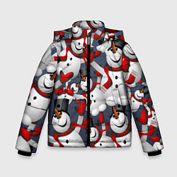 Куртка зимняя для мальчика ВОЗДУШНЫЕ СНЕГОВИКИ, цвет: 3D-светло-серый