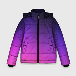 Куртка зимняя для мальчика Розовофиолетовый градиент, цвет: 3D-черный