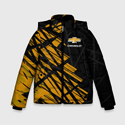 Куртка зимняя для мальчика Chevrolet, Шевроле, цвет: 3D-черный