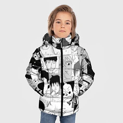 Куртка зимняя для мальчика Моб психо 100 паттерн, цвет: 3D-светло-серый — фото 2