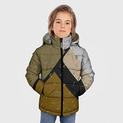 Куртка зимняя для мальчика Знаки DR, цвет: 3D-светло-серый — фото 2