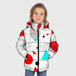 Куртка зимняя для мальчика GEOMETRIC FIGURED INTERLACING, цвет: 3D-красный — фото 2