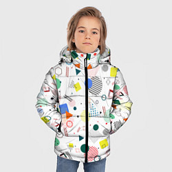 Куртка зимняя для мальчика MULTICOLORED GEOMETRIC SHAPES, цвет: 3D-светло-серый — фото 2