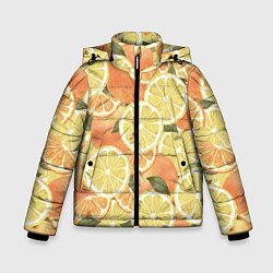Куртка зимняя для мальчика Летние Апельсины, цвет: 3D-светло-серый