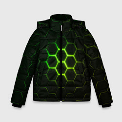 Куртка зимняя для мальчика НЕОНОВОЕ СВЕЧЕНИЕ ИЗ ПОД ПЛИТ, цвет: 3D-черный